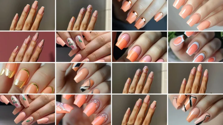 11 Best Peach French Tip Nails Ideas