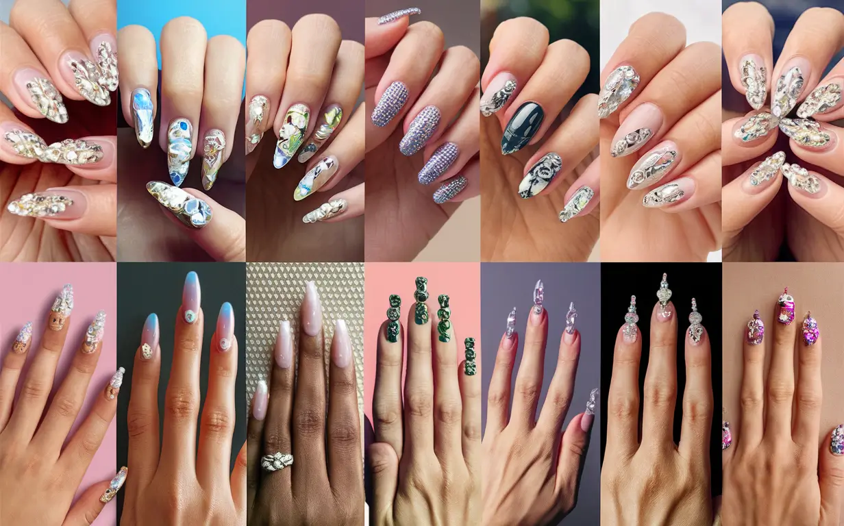 Rhinestone Nail Art Ideas